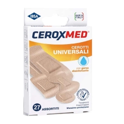 Ceroxmed - 27 Assorted Universal Plasters with Disinfectant Gauze