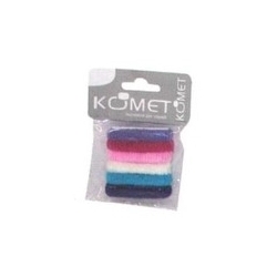 6 coloured sponge elastic hair ties - 7038