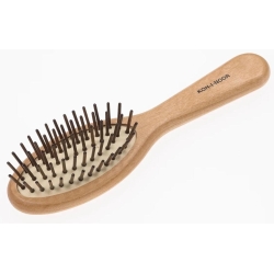 small Oval pneumatic brush hornbeam wood