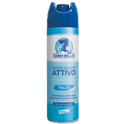 Sano e Bello Talcum Powder - Neutralizing Active Deodorant for Dogs and Puppies 250 ml