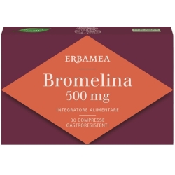 Erbamea Bromelain 500 mg - Supplement for cellulite and fluid drainage 30 Tablets