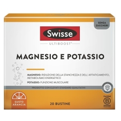 Swisse Magnesium and Potassium Orange Flavor 20 Sachets - Supplement for tiredness and muscle function