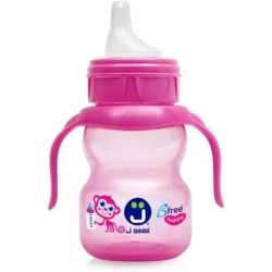 B Free Sippi - First Cup with Silicone Spout 6m+ Pink Color 240 ml