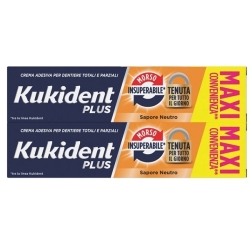 Kukident Plus Unsurpassable Bite - Adhesive Cream for Full and Partial Dentures 2 x 57 gr