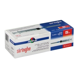 Master Aid - 10 Sterile Disposable Latex-Free Syringes 5 ml