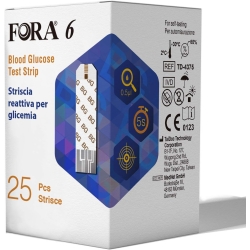 Fora 6 Test Strips - Blood Glucose Measurement 25 Strips