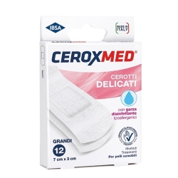 Ceroxmed - 12 Gentle Disinfectant Patches for Sensitive Skin 7cm x 3cm