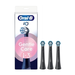 Oral-B iO Gentle Care - 3 Replacement Heads for Sensitive Gums and Teeth, Black