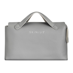 Beauty Bag - Saffiano Eco-Leather Clutch Bag in Grey