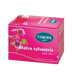 Malva Sylvestris - Herbal tea with flowers and leaves for daily well-being 15 filters