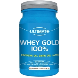 Ultimate Italia Whey Gold 100% Stracciatella Flavor - Protein and Vitamin Supplement for Muscle Mass 750g