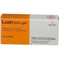 Luan 2.5% Gel - topical anaesthetic lubricant 15g + applicator (Damaged Package)