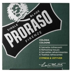 PRORASO Cypress & Vetyver - 6 Refreshing Wipes