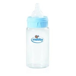 Glass Baby Bottle 270 ml Blu (Damaged Packaging)