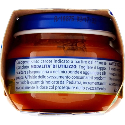 Baby food carrots 4m+ 2 x 80 g (damaged packaging)