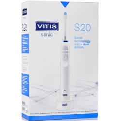 Vitis Sonic S20 - Rechargeable Sonic Electric Toothbrush with 3 Brushing Modes for Sensitive Teeth and Gums