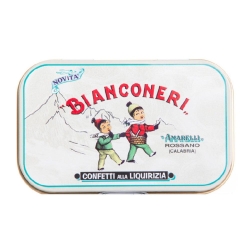 Bianconeri - Pure mint licorice sweets, sugar-free and gluten-free, 20g