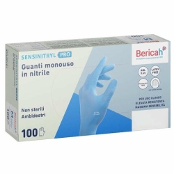 Sensinitryl Pro - 100 Disposable Protective Nitrile Gloves, Size Small, Black, Latex-Free