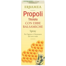 Erbamea Titrated Propolis - Spray for Oral Hygiene and Well-Being with Essential Oils 20 ml