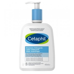 CETAPHIL Cleansing Emulsion - Gentle Moisturizing pH Balanced for Sensitive Skin Face and Body Fragrance Free 470 ml