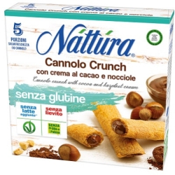 Cannolo Crunch - 5 crunchy wafers filled with cocoa and hazelnut cream, gluten-free, 25g