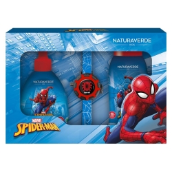 Spider-Man Gift Set - 250 ml Shower Shampoo, 250 ml Liquid Soap, and Wrist Projector