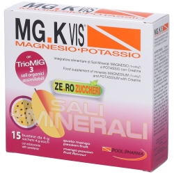 Mgk Vis Magnesium and Potassium Mango and Passion Fruit Flavor 15 Sachets - Energy Supplement