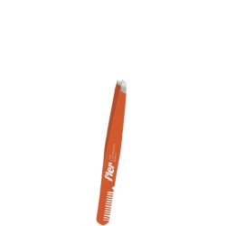 Eyebrow Tweezers with Comb - Orange