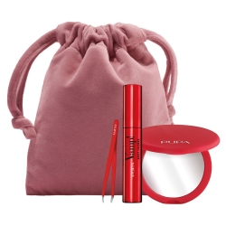 PUPA Essential Set Vamp! Sexy Lashes Mascara N. 011 Sexy Black + Eyebrow Tweezers + Double Mirror