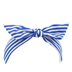 Headband - Blue Striped Hair Accessory