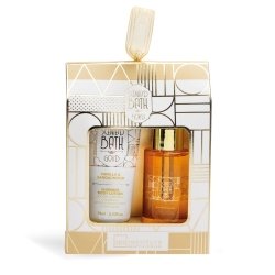 Gold Body Glow Bath Set - Illuminating Body Milk 75 ml + Nourishing Body Oil 50 ml