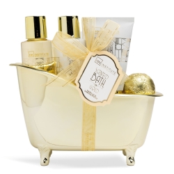 Gold Vanilla & Sandalwood Bath Set - Wellness Ritual