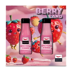 AQUOLINA Berry Land Wild Strawberry Gift Set - 125 ml Shower Gel + 125 ml Body Milk