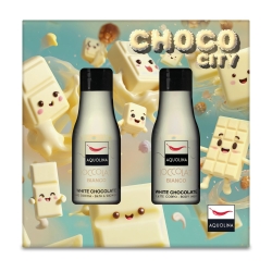 AQUOLINA Choco City White Chocolate Gift Set - 125 ml Shower Gel + 125 ml Body Milk