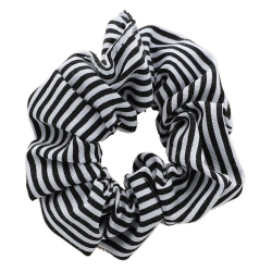 Black Striped Hair Scrunchie