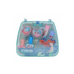 Disney Princess Ariel Mini Tote Bag - 2 Lip Balms + 2 Lip Glosses + 2 Nail Polishes