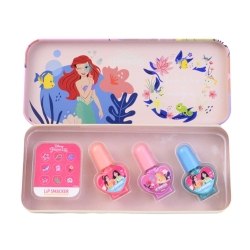 Disney Princess Ariel and Tiana - Tin Set + 3 Nail Polishes