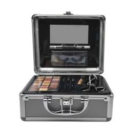 Bonvoyage Makeup Set - False Eyelashes + Eyeshadow Palette + Eyeliner + Eyelash Curler + Makeup Brushes