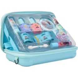 Frozen Lip Smacker - Frozen Makeup Case for Kids with Eyeshadow Palette, Lip and Nail Makeup with Accessories