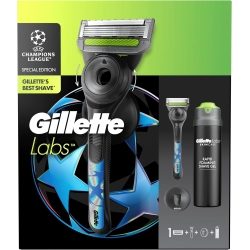 GILLETTE Labs UEFA Champions League Razor - Shaving Kit with Blade, Handle, Hook and Shaving Gel 198 ml