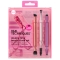Double Time Brush + Lash Set - 3 Retractable Travel Brushes + Eyelash Curler