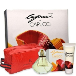 Capucci Woman Gift Set - Eau de Parfum for Women 100 ml + Shower Gel 400 ml + Beauty Bag