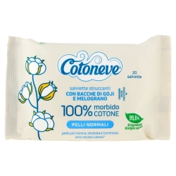 20 Makeup Remover Wipes for Normal Skin with Goji Berries and Pomegranate