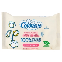20 Makeup Remover Wipes for Sensitive Skin with Cotton and Centella