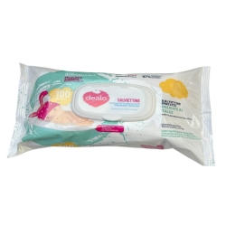Dealo Baby Talcum Powder - 100 Delicate Wet Wipes