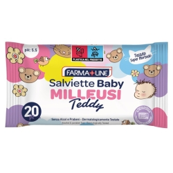 Baby Milleusi Teddy - 20 Gentle Baby Wipes