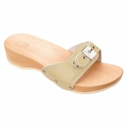 Scholl Pescura Heel Original Bycast Womens - Toning Clog for Feet and Legs Size 42 Sand