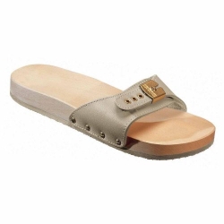 Scholl Pescura Flat Original Bycast Unisex - Wooden Clog Size 43 Sand