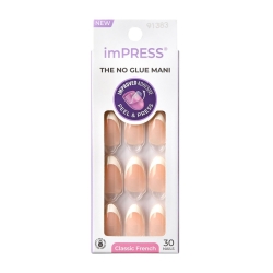imPRESS Classic French - 30 Adhesive Nails