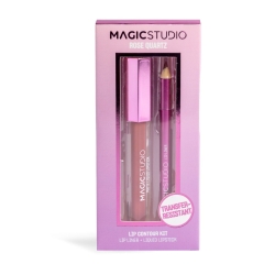 Rose Quartz Lip Kit - Lip Pencil + Lipstick + Lip Gloss